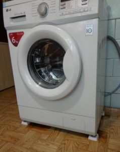 Washing machine on stands