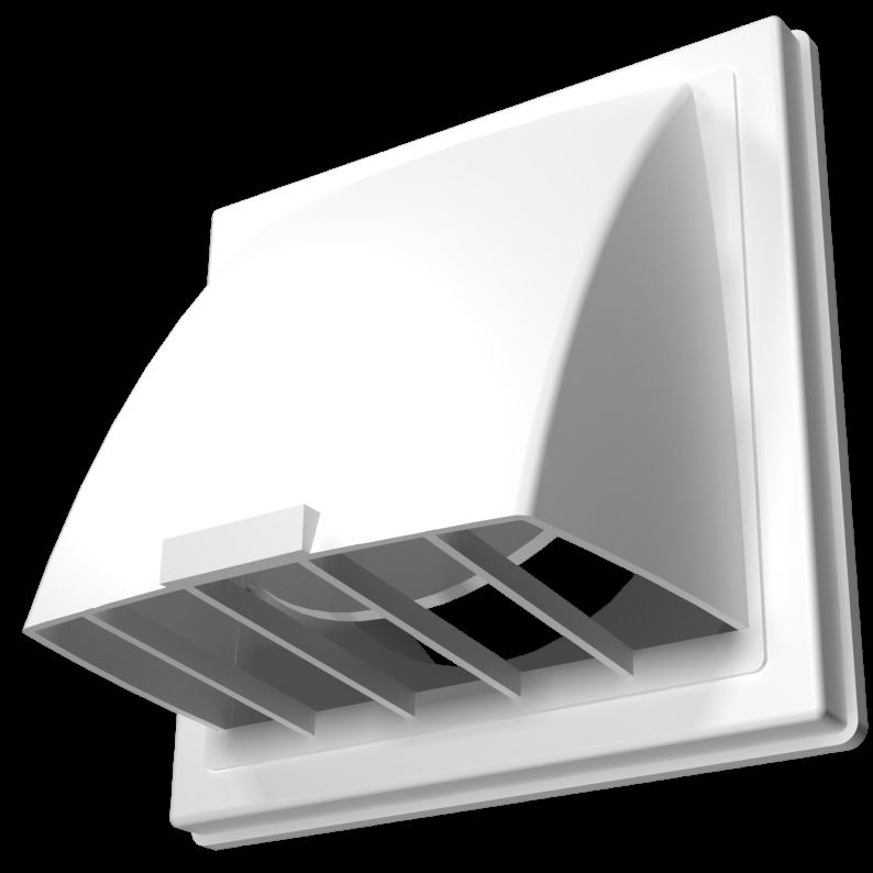 Ventilatierooster met terugslagklep