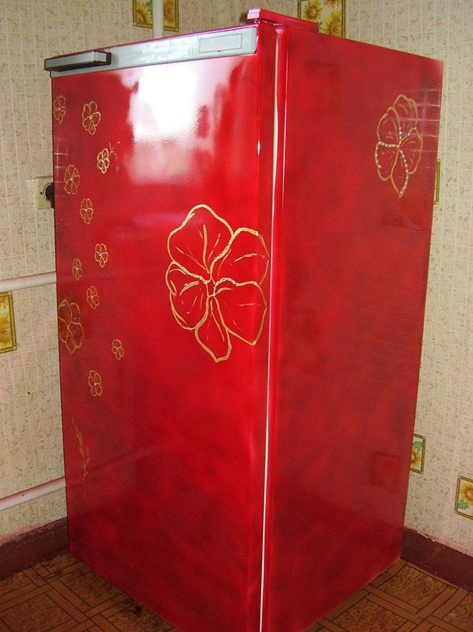 Painted refrigerator