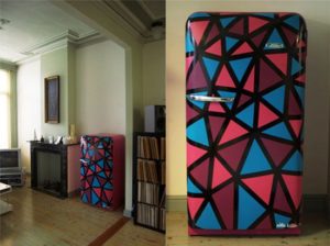 Painted refrigerator