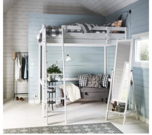 Where is the best place to place a loft bed indoors?