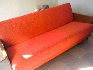 How to reupholster an old sofa