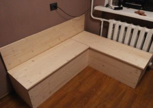 How to make a corner sofa for the kitchen