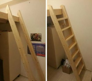 How to assemble a ladder for a loft bed