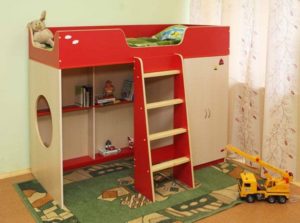 Design features of a loft bed