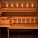 Riiulid saunas.