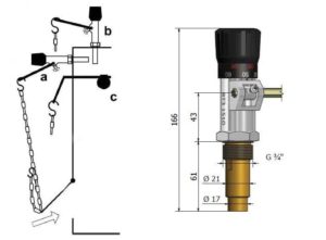 Tahkeküttekatelde tõmberegulaator - diagramm