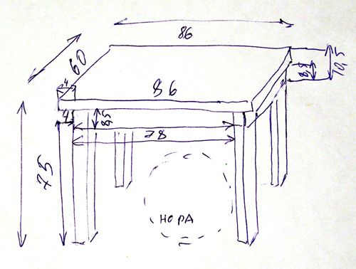 DIY laste laua joonistamine