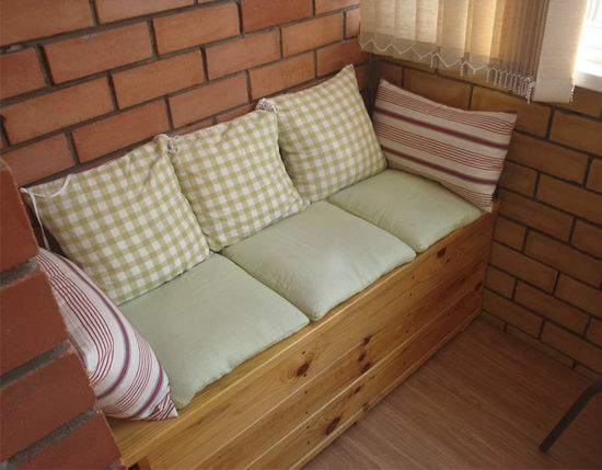 sofa on the balcony