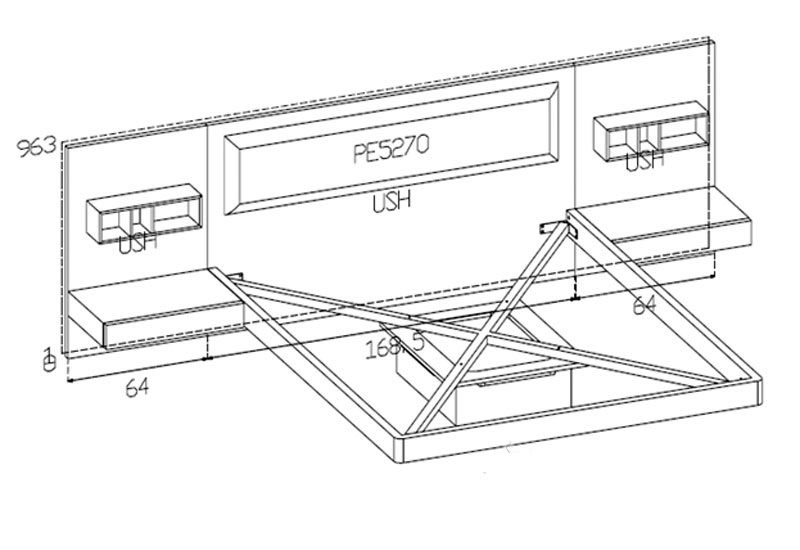 Floating bed diagram