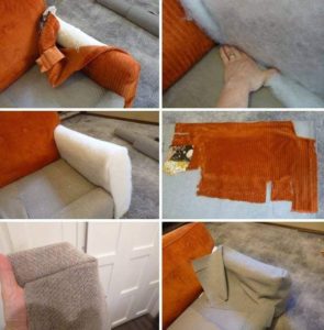 DIY sofa reupholstery