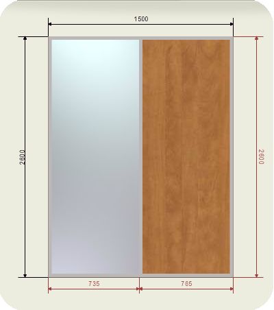 Width of wardrobe doors