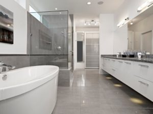 Laminate flooring in the bathroom