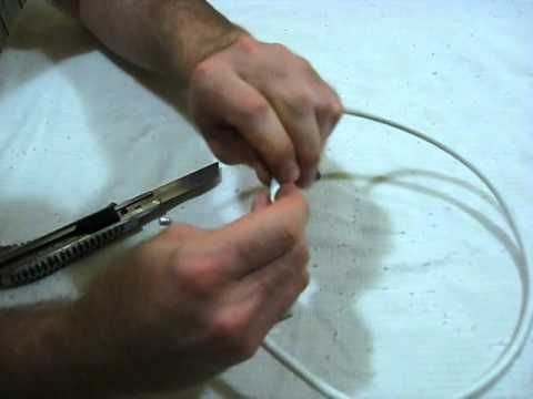 How to lengthen a TV antenna cable by twisting it.