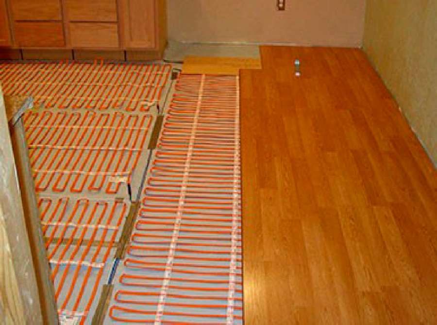 Laminate for heated floors