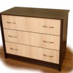 Laminate chest of drawers.