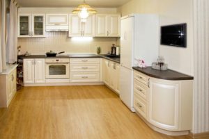 Models of kitchen sets.