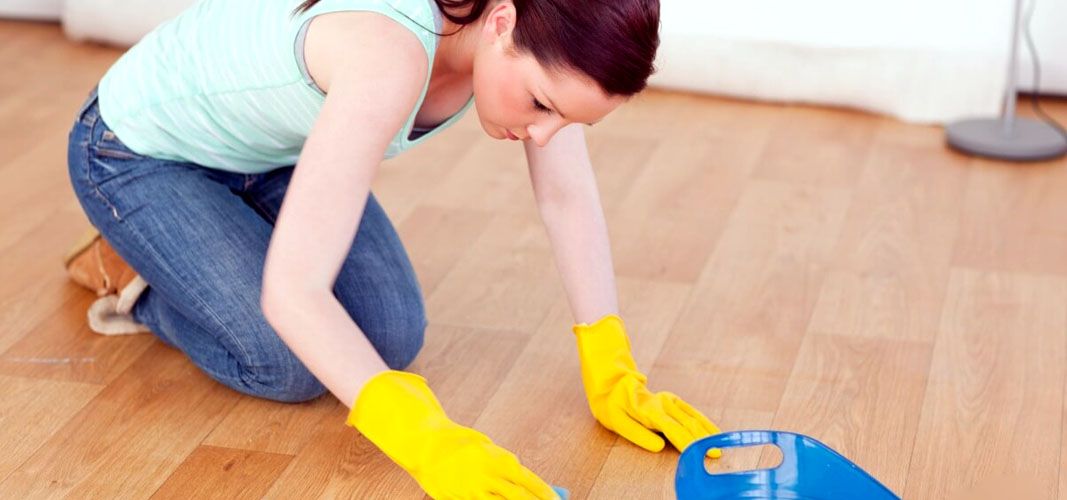 Cleaning primer from linoleum.