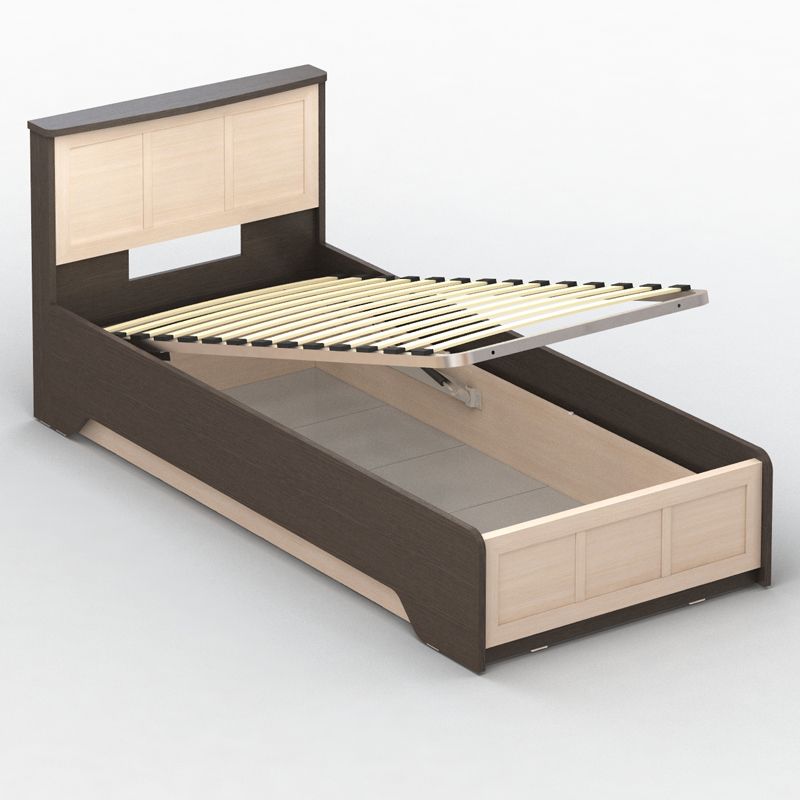 Assembled bed with lifting mechanism