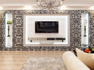 Decorarea zonei TV din living