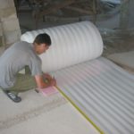 Insulation of floors under linoleum on a concrete floor