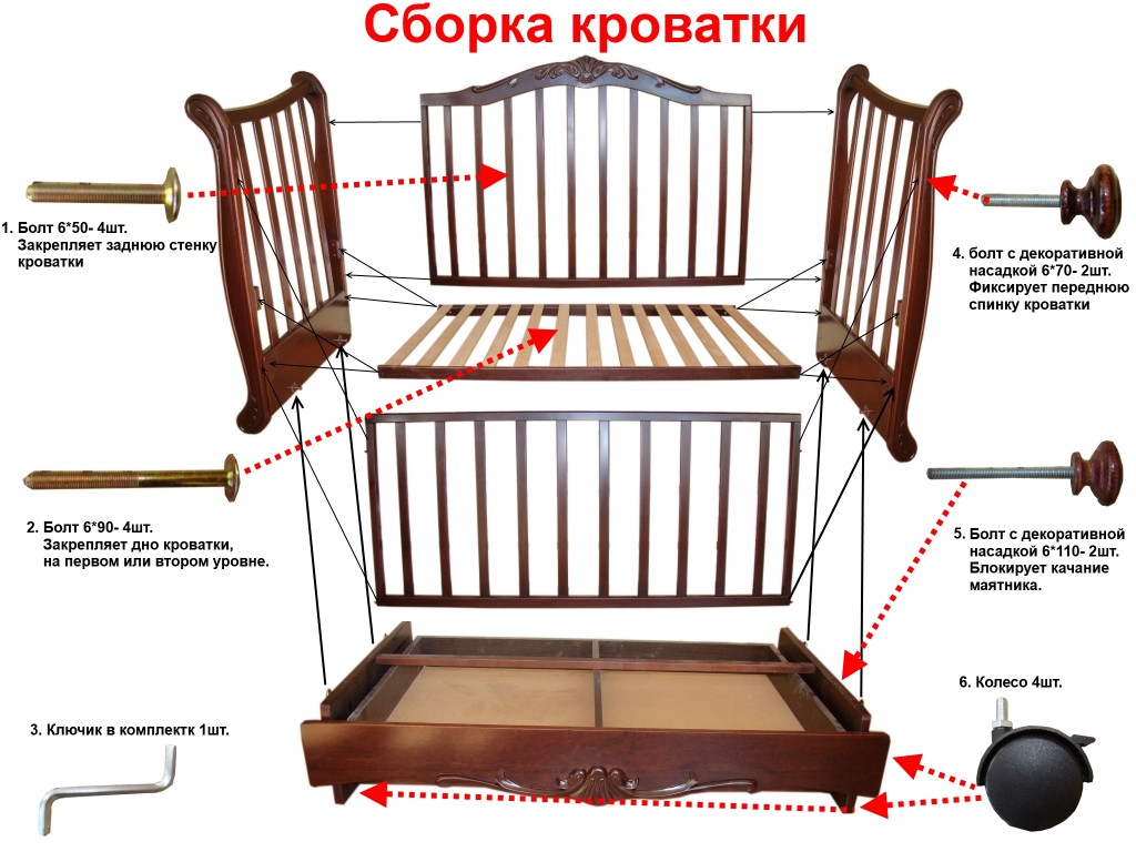 how to assemble a pendulum crib