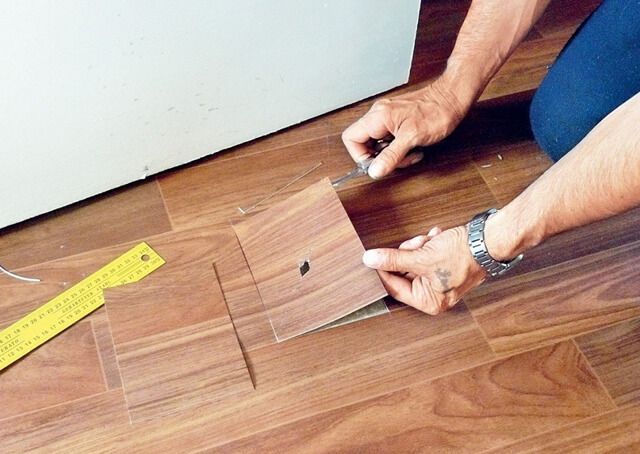 Remove super glue from linoleum