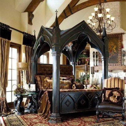 gothic style bedroom