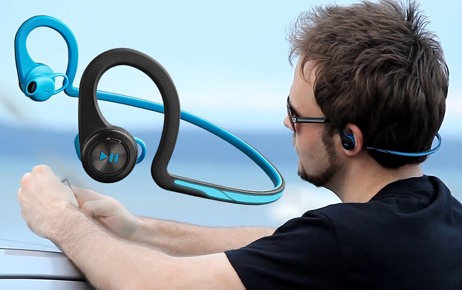 Wireless in-ear headphones.