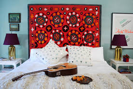 A textile product can become a complete replacement for the headboard in the bedroom. 