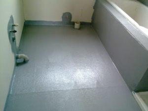 Waterproofing a bathroom floor under tiles