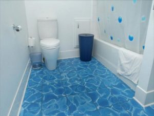 how to lay tiles on the bathroom floor