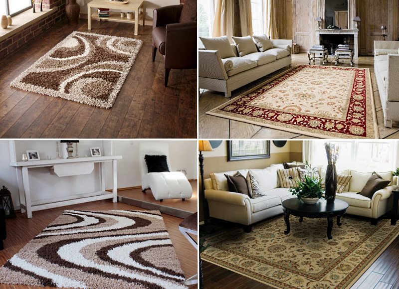 Carpets and rugs in the interior.