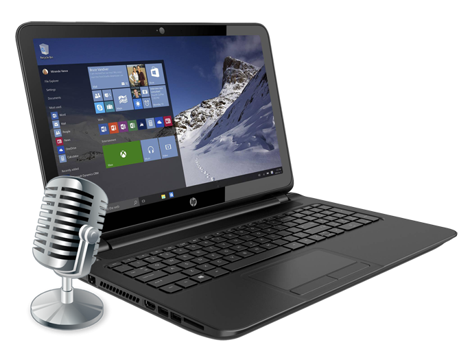 The built-in microphone on the laptop does not work