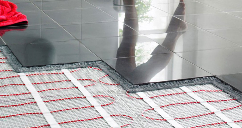 Repair of heated floors under tiles