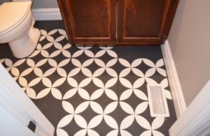 How to paint floor tiles