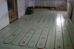 Do-it-yourself warm water floor under tiles 