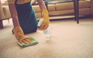 Removing odor from carpet.