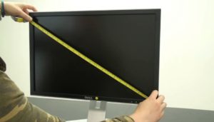 How to determine monitor diagonal 