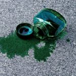 how to remove green stains from carpet