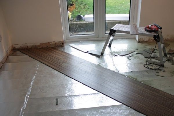 Laying laminate diagonally 