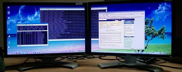 two monitors