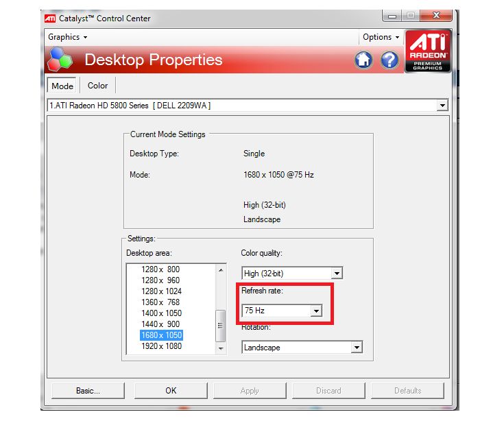 How to check the Hertz voltage of a monitor