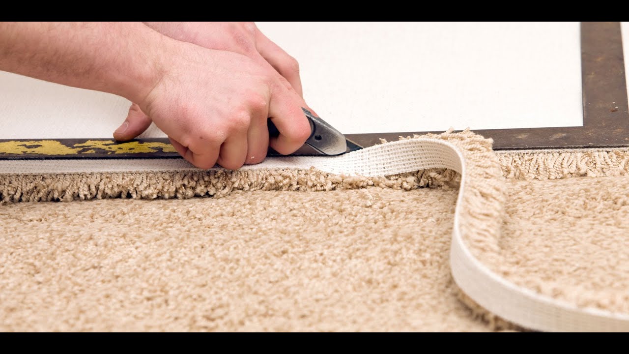 Carpet on concrete floor