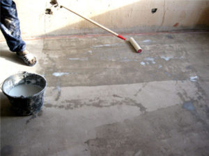 Preparing the floor for tiles