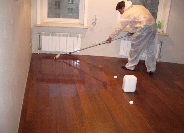 Varnish the laminate