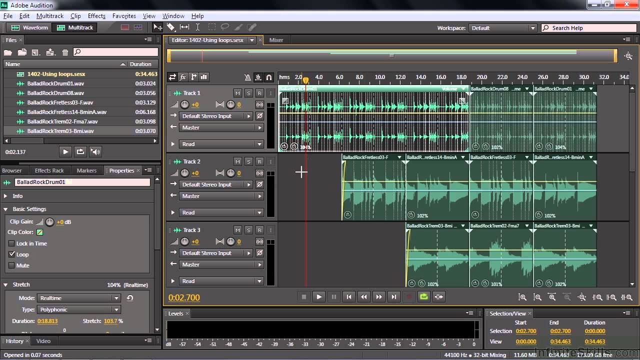 Adobe Audition application.