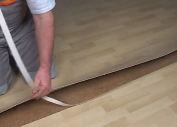 How to join laminate linoleum 