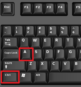 Ctrl and A