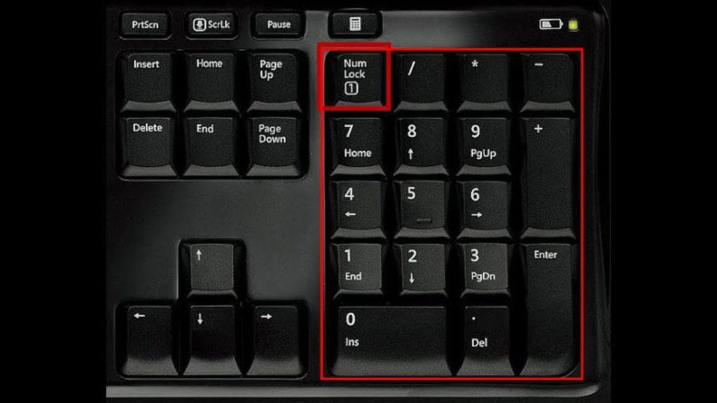 Where is Num Lock on the keyboard